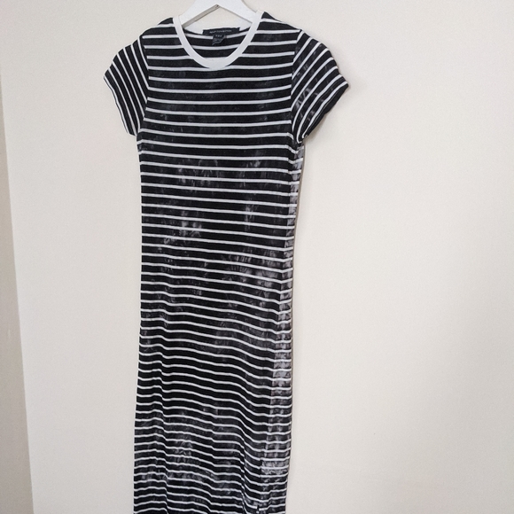 French Connection Tie-dye Stripped Jersey Maxi Dress - Picture 4 of 8